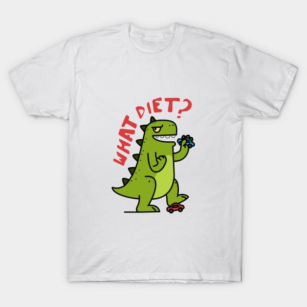 Cute Hungry Monster T-Shirt by locartindia